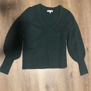 Madewell Dashwood V-Neck Balloon Sleeve Sweater